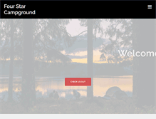 Tablet Screenshot of fourstarcampground.com